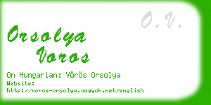 orsolya voros business card
